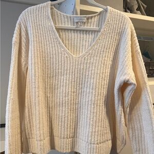 Lucky Brand Cream V-Neck Sweater